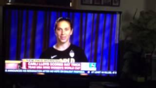 USA Womens world cup final highlights & Carli Lloyd interviee