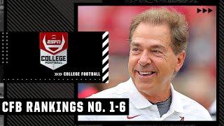 Top 6 College Football Playoff Rankings   College Football on ESPN
