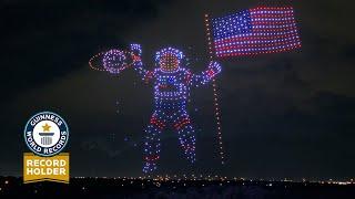 GUINNESS WORLD RECORD Fourth Of July Drone Show 1000+ Drones