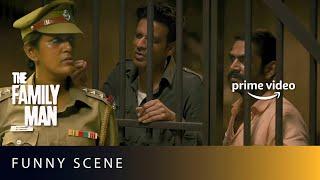 Srikant and JK Arrested  Police Station Funny Scene The Family Man  Manoj Bajpayee Sharib Hashmi