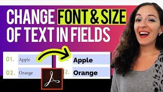 How to Change the Font Size in a Fillable PDF  Step by Step