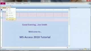 How to Hide Ribbon Menu with VBA  MS Access 2010