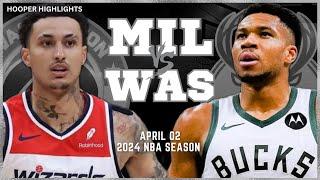 Milwaukee Bucks vs Washington Wizards Full Game Highlights  Apr 2  2024 NBA Season