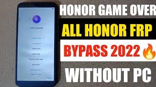 Honor 9 Lite FRP Bypass All Honor FRP Bypass Without PC  2022 