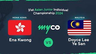 Ena Kwong vs Doyce Lee Ye San  Semi Final  on myco