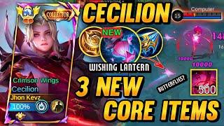 CECILION 3 NEW CORE ITEMS FOR S33 THE NEW META HAS COME  TOP GLOBAL CECILION BEST BUILD AND EMBLEM