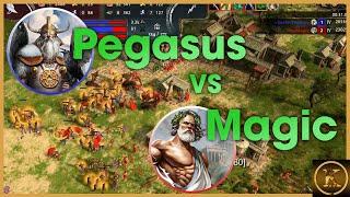 IamMagicZeus VS PegasusRushOdin - Age of Mythology Retold Beta