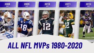 Every NFL MVP by year 1980 to 2020