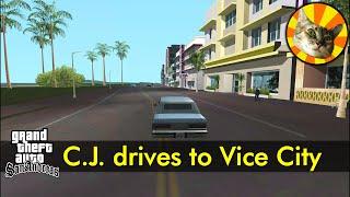 Just Driving #144 - CJ drives to Vice City  GTA San Andreas