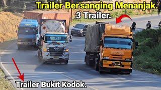 Truck Trailer Di Bukit Kodok.Trailer Bersanging Menanjak Trailer TrailerSi Kakek Angkat Dhum Truk.