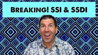 Breaking... New SSDI & SSI Announcement from Social Security