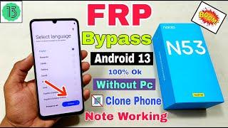 Realme Narzo N53 FRP Bypass Android 13  New Trick  Realme Narzo RMX3761 Google Account Bypass 