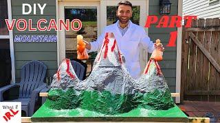 VOLCANO ERUPTING IN MY BACKYARD Part 1 HOW TO MAKE DIY MOUNTAIN AT HOME