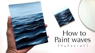 How to paint waves  Acrylic painting tutorial