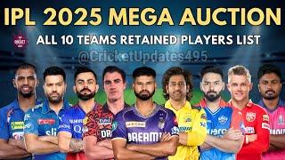 IPL 2025 Retained Players List  All IPL Team Retained Players List 2025  IPL Retained Players 2025