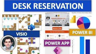 Desk Reservation System using Power Apps Power BI & Microsoft Visio