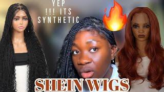 SHEIN WIGS TRY ON HAUL  YEP ITS SYNTHETIC 