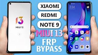 Redmi Note 9 Frp Bypass Miui 13  Redmi Frp Bypass Miui 13  Redmi Note 9 Google Account Bypass 2024