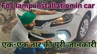 Fog lamp installation in car  fog lamp installation in new Baleno  car fog light installation