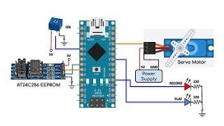 Servo Motor Control using AT24C256 EEPROM