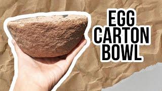 DIY Paper Bowl Using Egg Carton Without Blender and Glue 