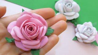 Easiest way to make a foamiran roseFoam Rose TutorialEasy Rose DIYDIY Foam Flower