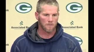 Brett Favre is interviewed after losing a game