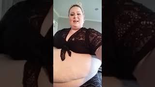 SSBBW Destiny shows Fat Belly