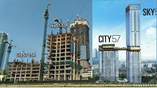 Jakarta Skyscraper Under Construction Fifty Seven Promenade  57Sky 230m 50fl and 57City 25fl