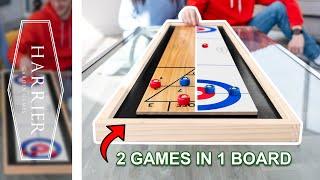 Shuffleboard & Curling 2-in-1 Family Game  Harrier Garden Games