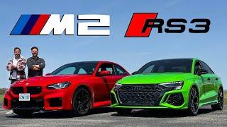 2023 BMW M2 vs Audi RS3  DRAG RACE + LAP TIMES