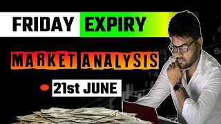 LIVE Market Analysis  Nifty Prediction & Banknifty Analysis  21st JUNE