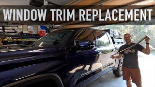 2022 Tundra Chrome Delete  Window Trim Moulding  How to Remove & Reinstall