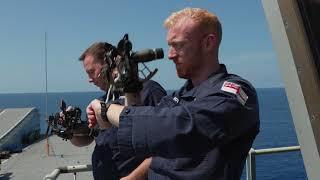 HMS Queen Elizabeths Navigating officer explains the use of the sextant