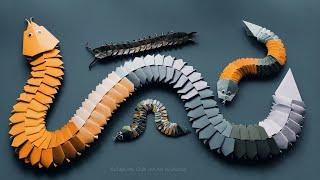 Modular Origami Snakes  Easy DIY paper snakes