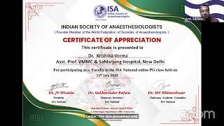 ISA Online PG Class on Resource Based management in Anaesthesia