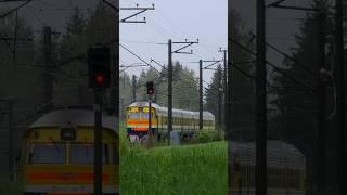 Rainy Trainspotting Latvian DR1A train rushes to Riga 
