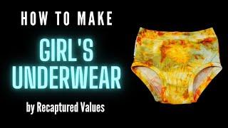 How to Make ToddlerKids Underwear Sewing Tutorial by Recaptured Values