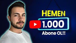 SIFIRDAN 1000 ABONE NASIL YAPILIR?  YOUTUBE ABONE ARTTIRMA