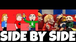 SML Movie Jeffy Loses His Voice Animation and Original Video  Side by Side