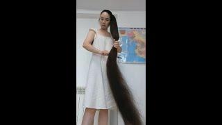 Super Long Hair Show #longhair #longhairponytail #longhairasian  #domesticlonghair