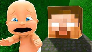 Baby Escapes EVIL MINECRAFT HEAD