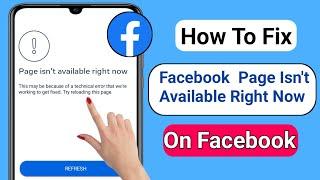 How to fix page isnt available right now Facebook problem  Facebook not opening problem today