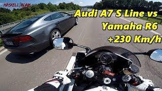 Audi A7 S line vs Yamaha R6  Audi A7 S Line Sollamak Yada Sollamamak Bütün olay Bu