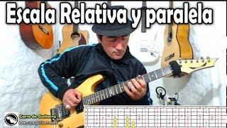 Escala Relativa y paralela en la guitarra