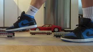 Nike Air Jordan Stomp trample and destroy some vintage model train wagons + small bonus