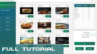 JavaFX Full Tutorial - Cafe Shop Management System with Source Code