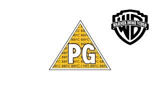 BBFC PG Warning Warner Home Video