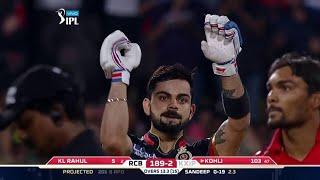 Rcb vs KXIP virat kohli 113 in 49balls amazing knock king kohli