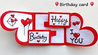DIY Happy Birthday greeting card for best friend  Birthday card ideas easy handmade  pop up card